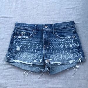 Hollister Blue Denim Women Shorts
